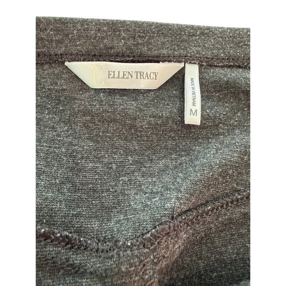 Ellen Tracy Charcoal Pull‑On Waist Skirt Slim Fit Back Vent Size M - Picture 5 of 7